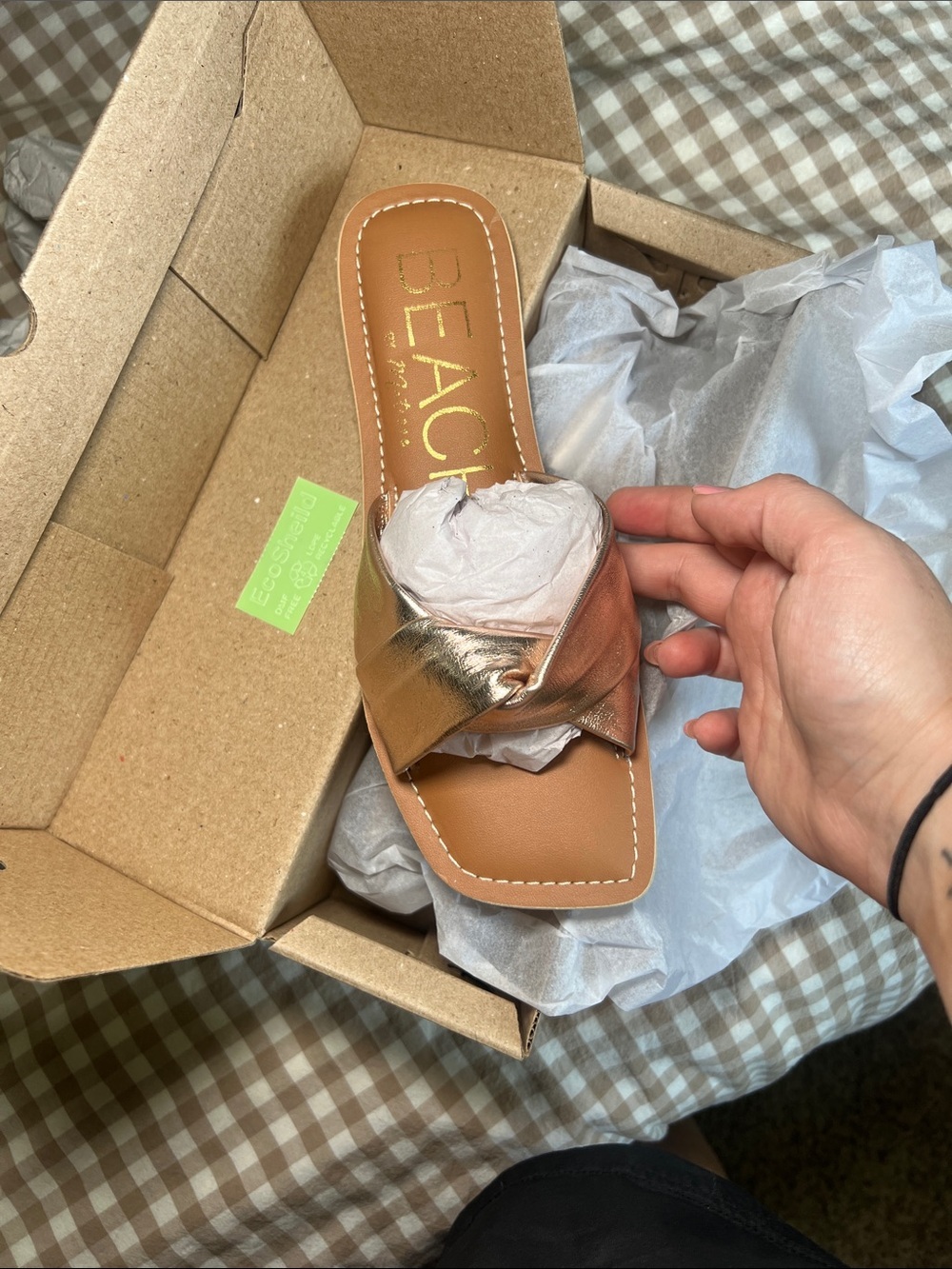 Beach by Matisse Anchor Gold/Leather Sandals